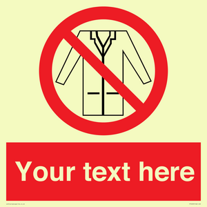 Custom No Lab Coats Sign